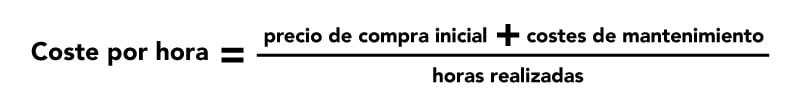 Pensar en «coste por hora» y no en precio de compra bruto