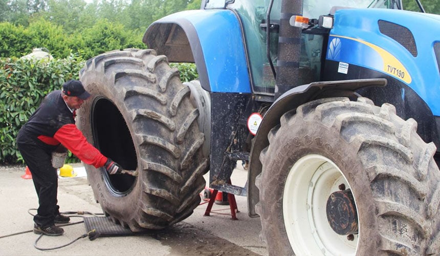 Lubricación de talones para el montaje de neumáticos