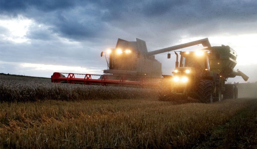 Descarga del depósito de grano sin parar la producción